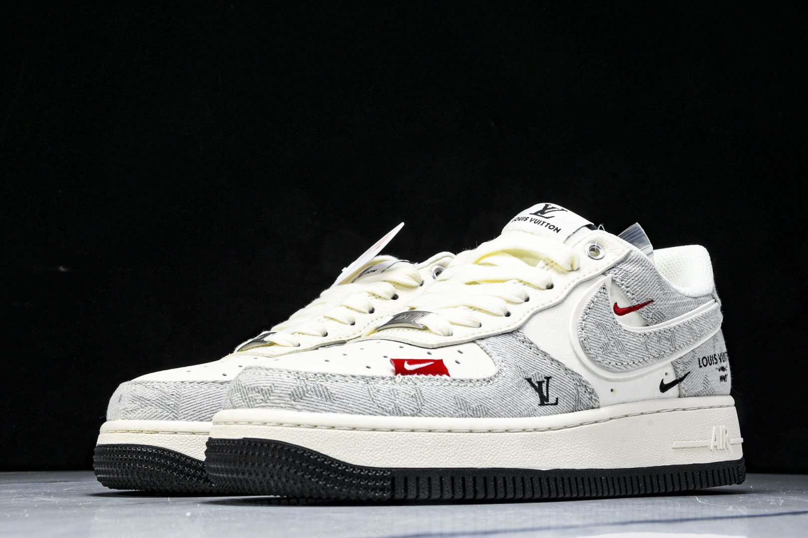 NK Air Force 1'07 Low LV联名 灰牛仔双勾 空军一号低帮休闲板鞋 YX5066-3