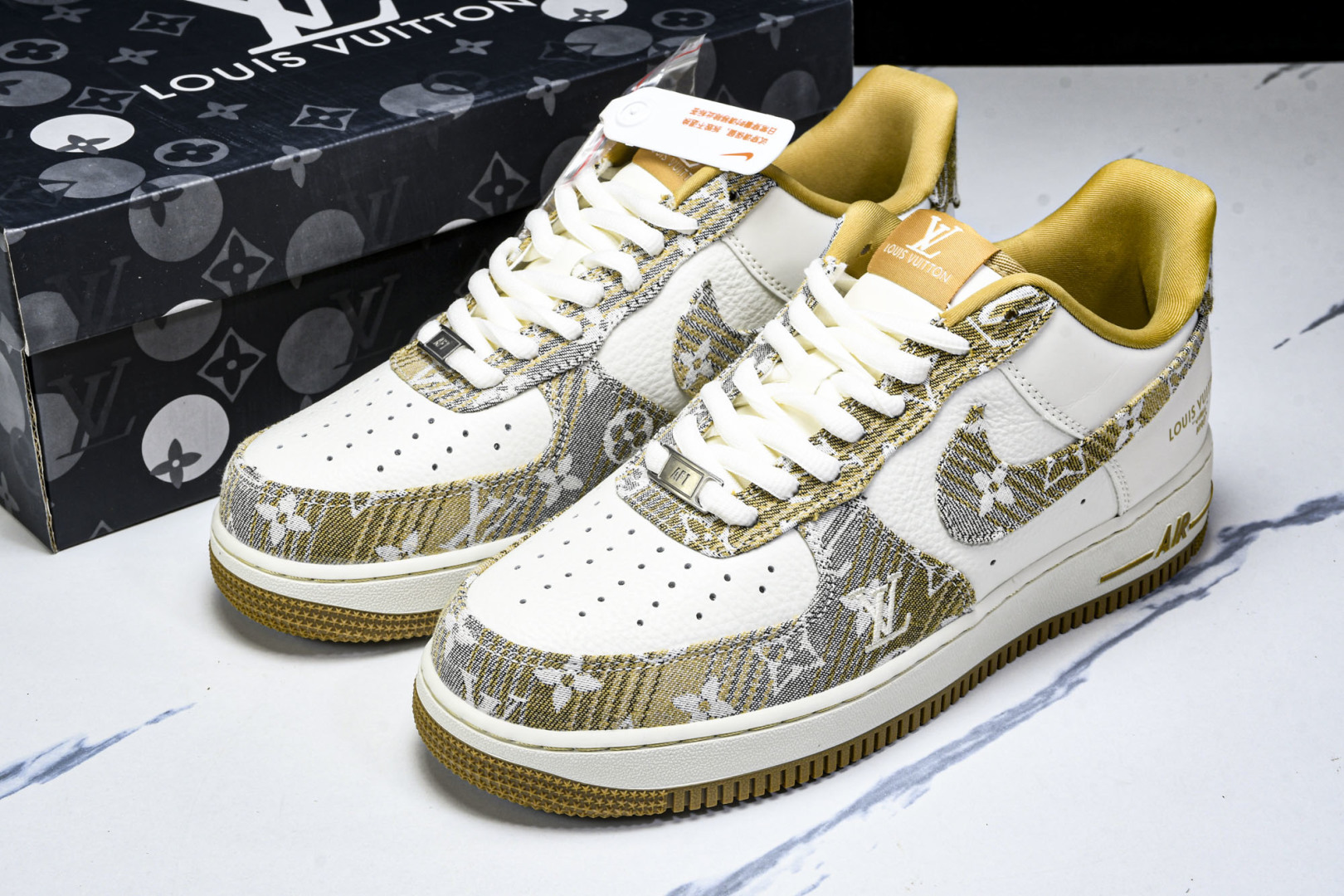 NK Air Force 1'07 Low LV联名 卡其灰牛仔 空军一号低帮休闲运动板鞋 SC9207