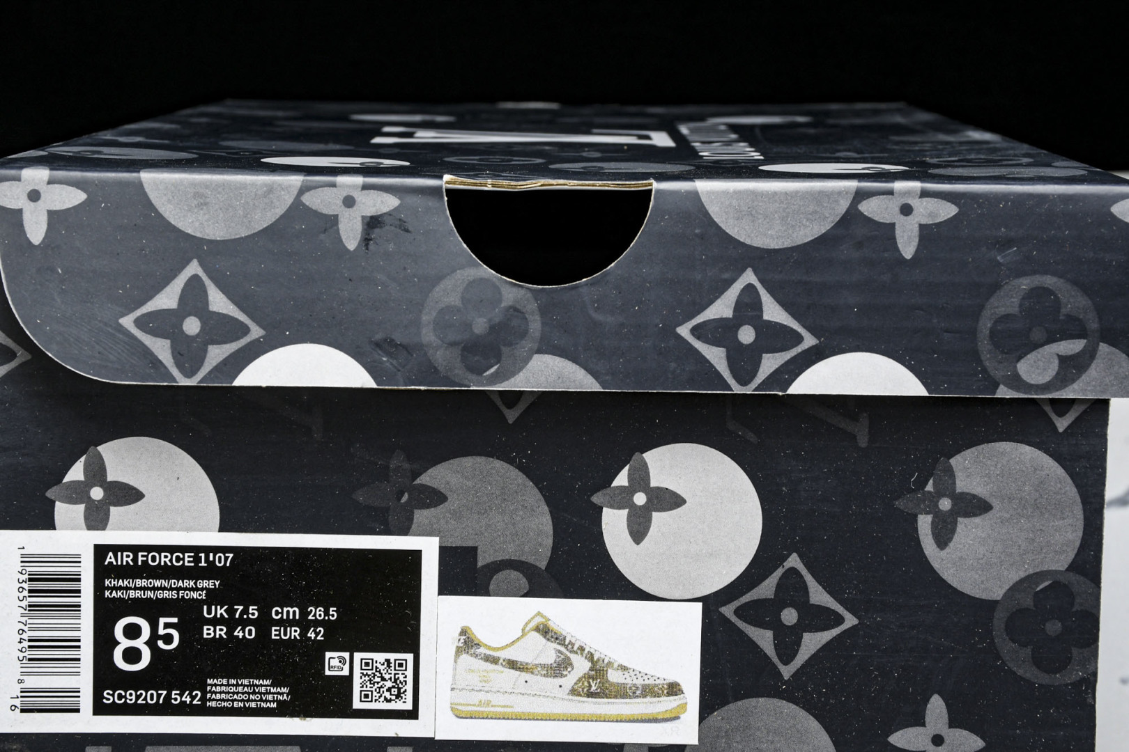 NK Air Force 1'07 Low LV联名 卡其灰牛仔 空军一号低帮休闲运动板鞋 SC9207