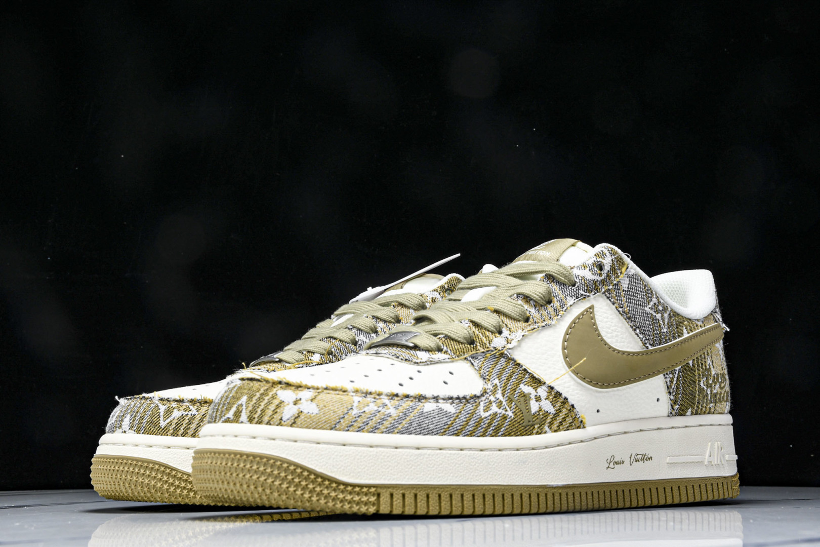 NK Air Force 1'07 Low LV联名 卡其印花牛仔 空军一号低帮休闲板鞋 XS1958-