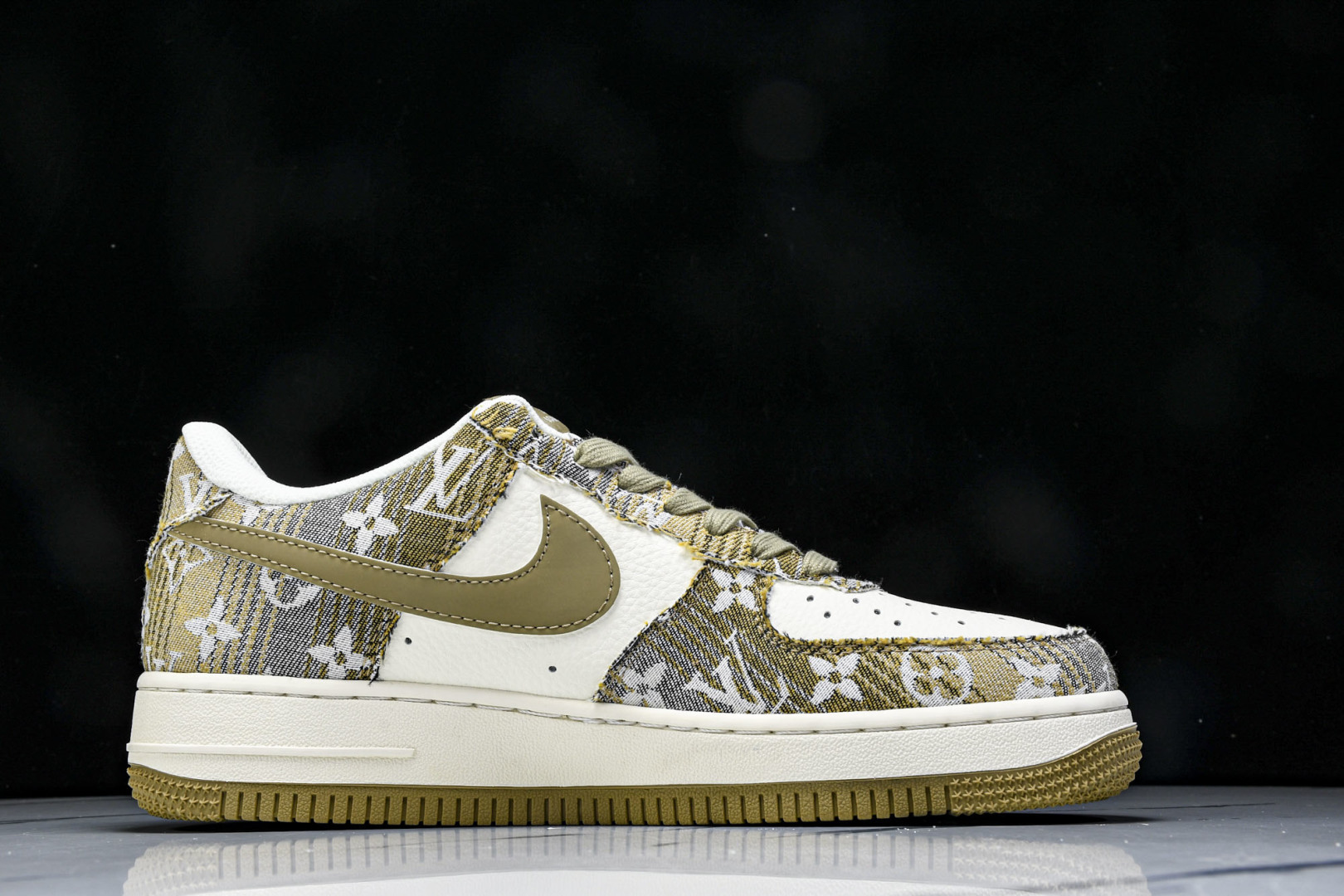 NK Air Force 1'07 Low LV联名 卡其印花牛仔 空军一号低帮休闲板鞋 XS1958-
