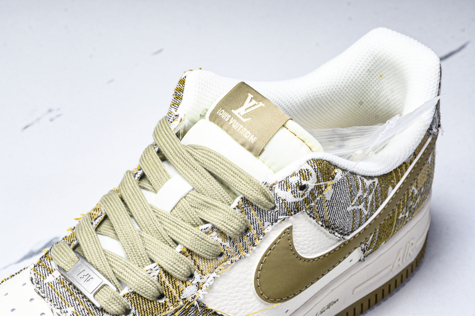 NK Air Force 1'07 Low LV联名 卡其印花牛仔 空军一号低帮休闲板鞋 XS1958-