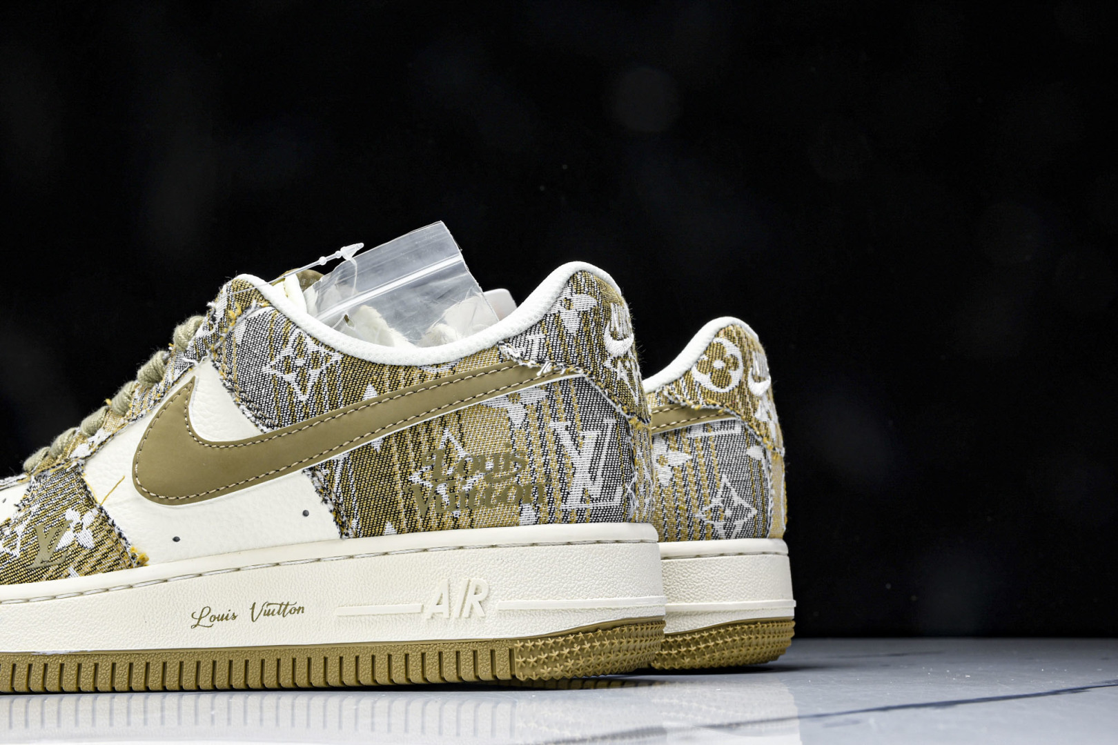 NK Air Force 1'07 Low LV联名 卡其印花牛仔 空军一号低帮休闲板鞋 XS1958-