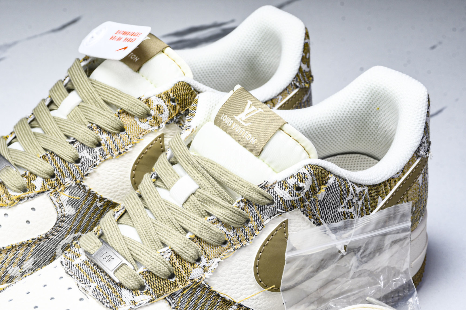 NK Air Force 1'07 Low LV联名 卡其印花牛仔 空军一号低帮休闲板鞋 XS1958-