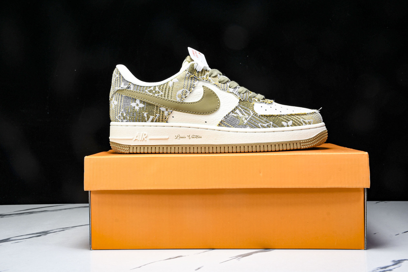 NK Air Force 1'07 Low LV联名 卡其印花牛仔 空军一号低帮休闲板鞋 XS1958-