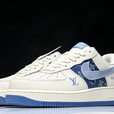 NK Air Force 1'07 Low LV联名 蓝布勾 空军一号低帮休闲板鞋 DF0188-068 NK Air Force 1'07 Low LV联名 蓝布勾 空军一号低帮休闲板鞋 DF0188-068