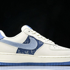 NK Air Force 1'07 Low LV联名 蓝布勾 空军一号低帮休闲板鞋 DF0188-068 NK Air Force 1'07 Low LV联名 蓝布勾 空军一号低帮休闲板鞋 DF0188-068