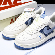 NK Air Force 1'07 Low LV联名 蓝布勾 空军一号低帮休闲板鞋 DF0188-068 NK Air Force 1'07 Low LV联名 蓝布勾 空军一号低帮休闲板鞋 DF0188-068
