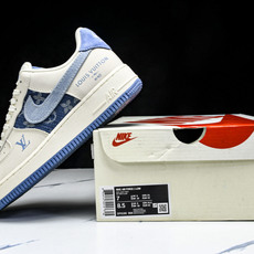 NK Air Force 1'07 Low LV联名 蓝布勾 空军一号低帮休闲板鞋 DF0188-068 NK Air Force 1'07 Low LV联名 蓝布勾 空军一号低帮休闲板鞋 DF0188-068