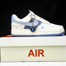 NK Air Force 1'07 Low LV联名 蓝布勾 空军一号低帮休闲板鞋 DF0188-068 NK Air Force 1'07 Low LV联名 蓝布勾 空军一号低帮休闲板鞋 DF0188-068