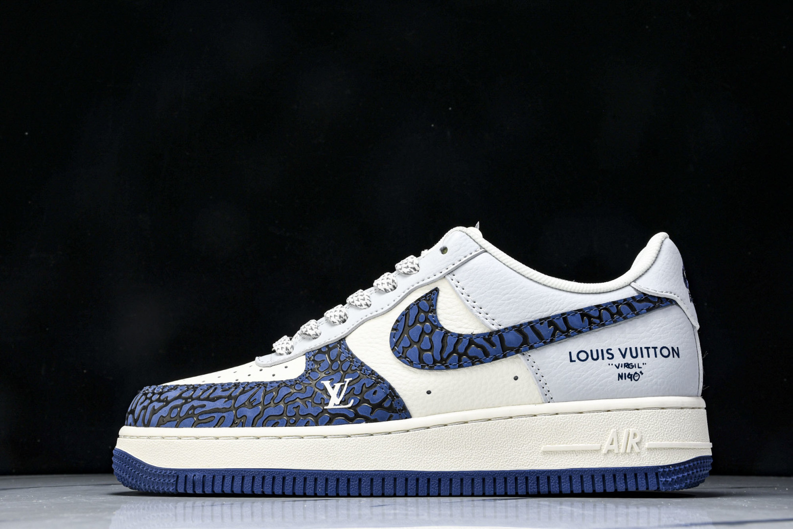 NK Air Force 1'07 Low LV联名 蓝石纹 空军一号低帮休闲板鞋 JJ2508-701