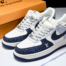 NK Air Force 1'07 Low LV联名 蓝石纹 空军一号低帮休闲板鞋 JJ2508-701 NK Air Force 1'07 Low LV联名 蓝石纹 空军一号低帮休闲板鞋 JJ2508-701