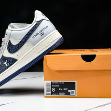 NK Air Force 1'07 Low LV联名 蓝石纹 空军一号低帮休闲板鞋 JJ2508-701 NK Air Force 1'07 Low LV联名 蓝石纹 空军一号低帮休闲板鞋 JJ2508-701