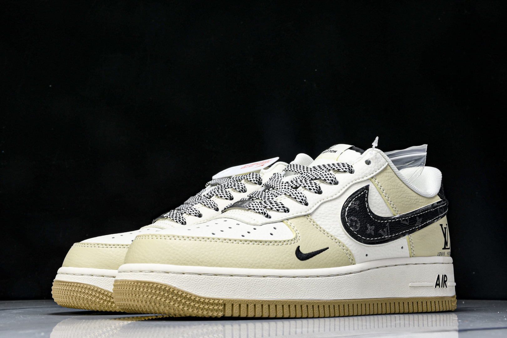 NK Air Force 1'07 Low LV联名 米灰底抽绳 空军一号低帮休闲板鞋 DM6868-1