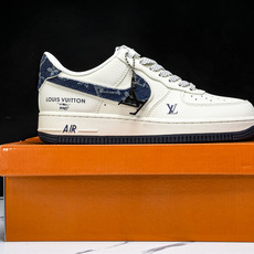 NK Air Force 1'07 Low LV联名 牛仔蓝勾 空军一号低帮休闲板鞋 SM6668-10 NK Air Force 1'07 Low LV联名 牛仔蓝勾 空军一号低帮休闲板鞋 SM6668-10