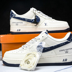 NK Air Force 1'07 Low LV联名 牛仔蓝勾 空军一号低帮休闲板鞋 SM6668-10 NK Air Force 1'07 Low LV联名 牛仔蓝勾 空军一号低帮休闲板鞋 SM6668-10