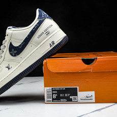 NK Air Force 1'07 Low LV联名 牛仔蓝勾 空军一号低帮休闲板鞋 SM6668-10 NK Air Force 1'07 Low LV联名 牛仔蓝勾 空军一号低帮休闲板鞋 SM6668-10
