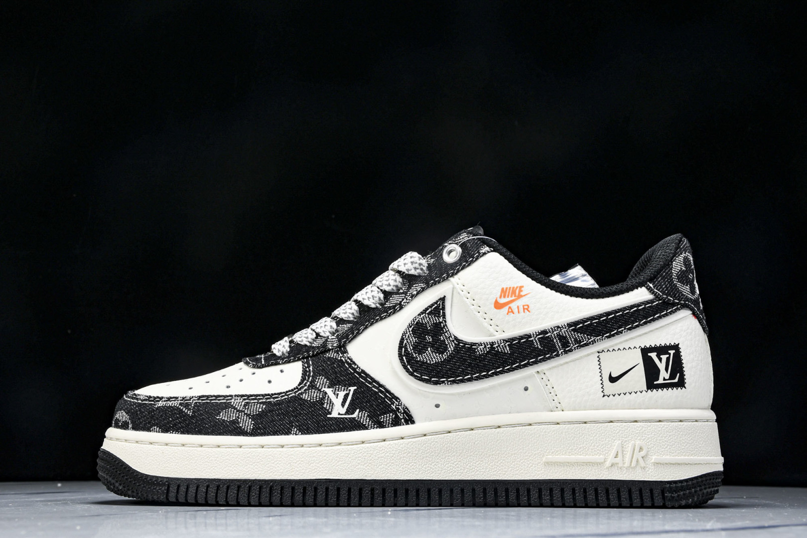 NK Air Force 1'07 Low LV联名 前掌黑牛仔 空军一号低帮休闲板鞋 YX5066-3