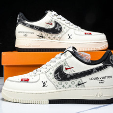 NK Air Force 1'07 Low LV联名 双拼黑牛仔 空军一号低帮休闲板鞋 YX5066-3 NK Air Force 1'07 Low LV联名 双拼黑牛仔 空军一号低帮休闲板鞋 YX5066-3