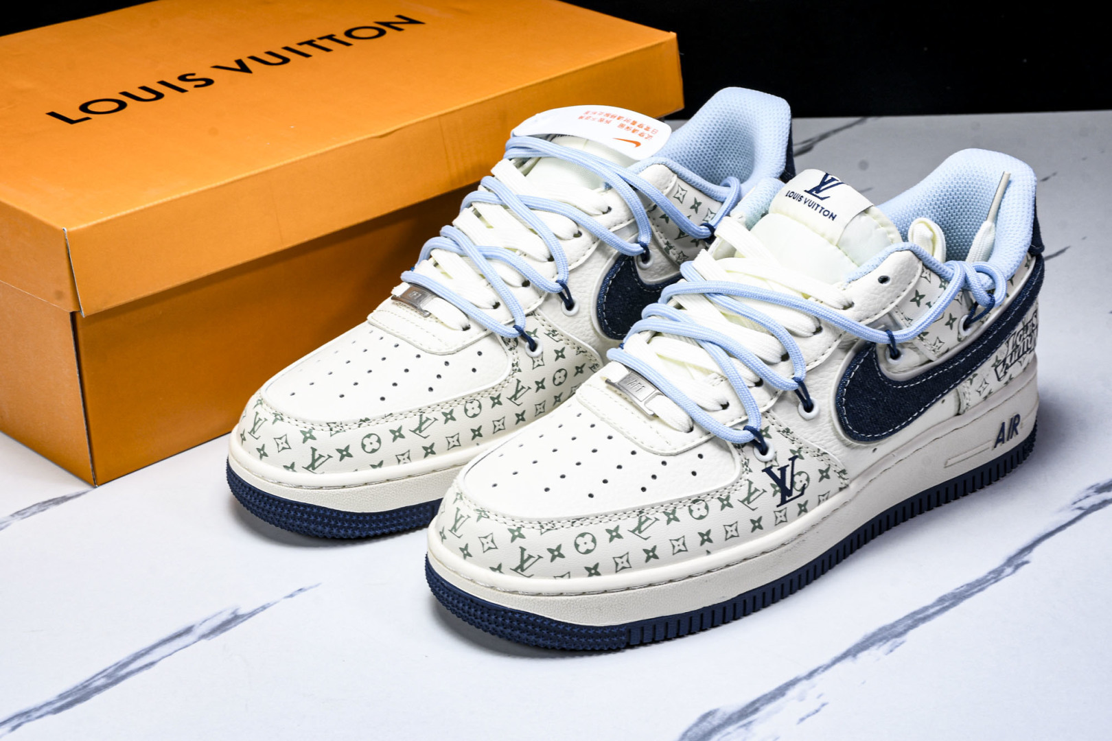 NK Air Force 1'07 Low LV联名 印花抽绳 空军一号低帮休闲板鞋 DM6868-09