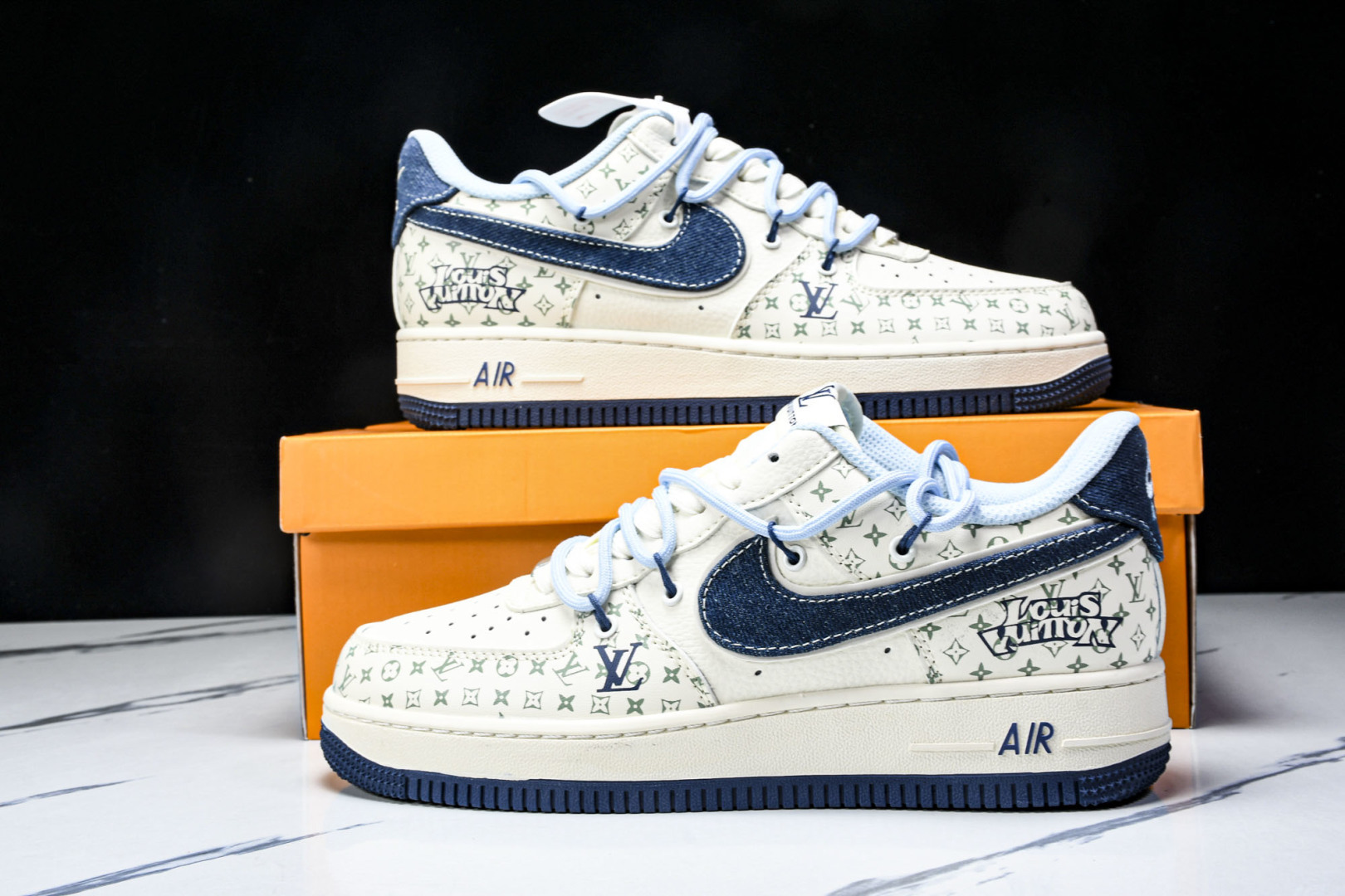 NK Air Force 1'07 Low LV联名 印花抽绳 空军一号低帮休闲板鞋 DM6868-09