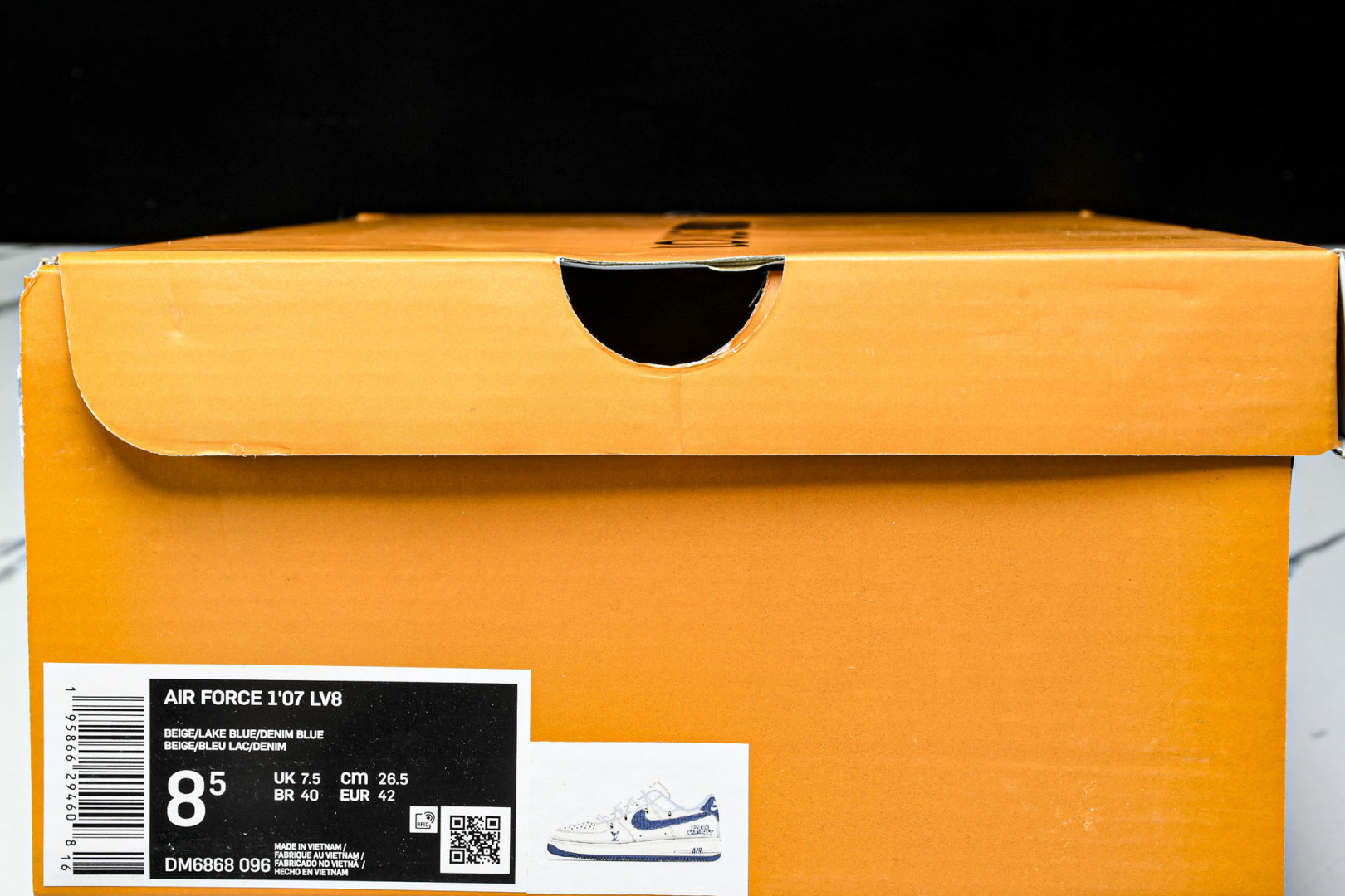 NK Air Force 1'07 Low LV联名 印花抽绳 空军一号低帮休闲板鞋 DM6868-09