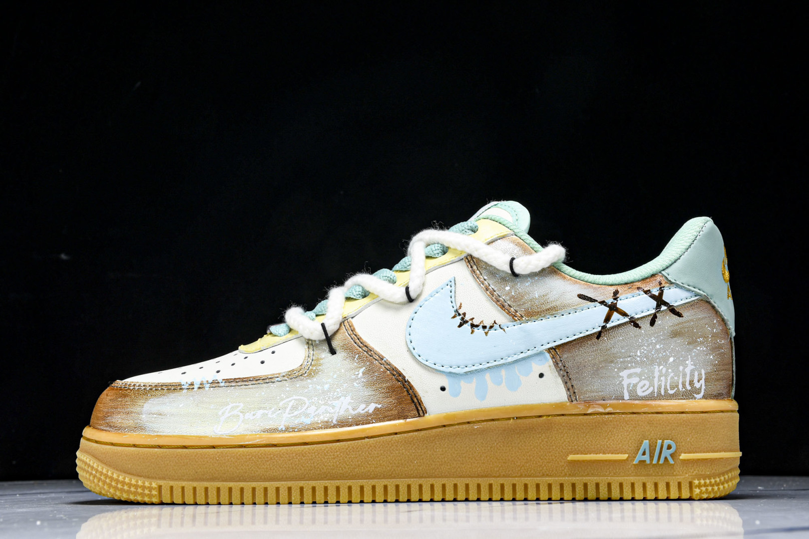 NK Air Force 1'07 Low Mint Bubble 手绘涂鸦 薄荷气泡 空军一号低帮休闲
