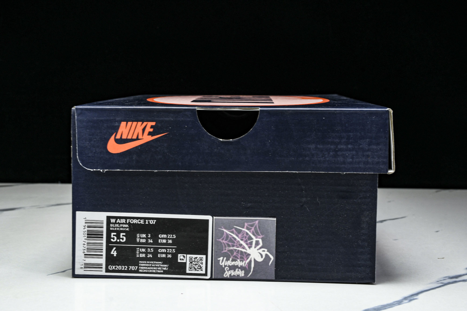 NK Air Force 1'07 Low Purple Butterfly 手绘涂鸦 粉蓝蛛心 空军一
