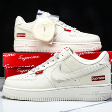 NK Air Force 1'07 Low Supreme联名 百搭米色 空军一号低帮休闲板鞋 CS52 NK Air Force 1'07 Low Supreme联名 百搭米色 空军一号低帮休闲板鞋 CS52