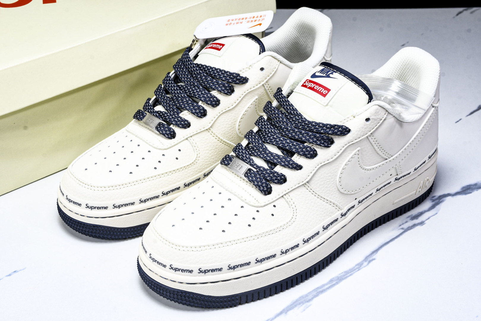 NK Air Force 1'07 Low Supreme联名 米蓝弹幕 空军一号低帮休闲板鞋 XX31