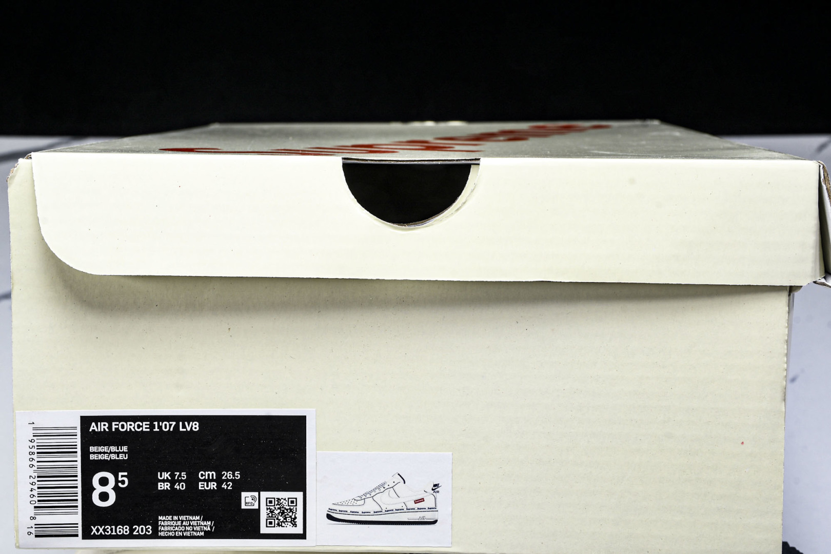 NK Air Force 1'07 Low Supreme联名 米蓝弹幕 空军一号低帮休闲板鞋 XX31