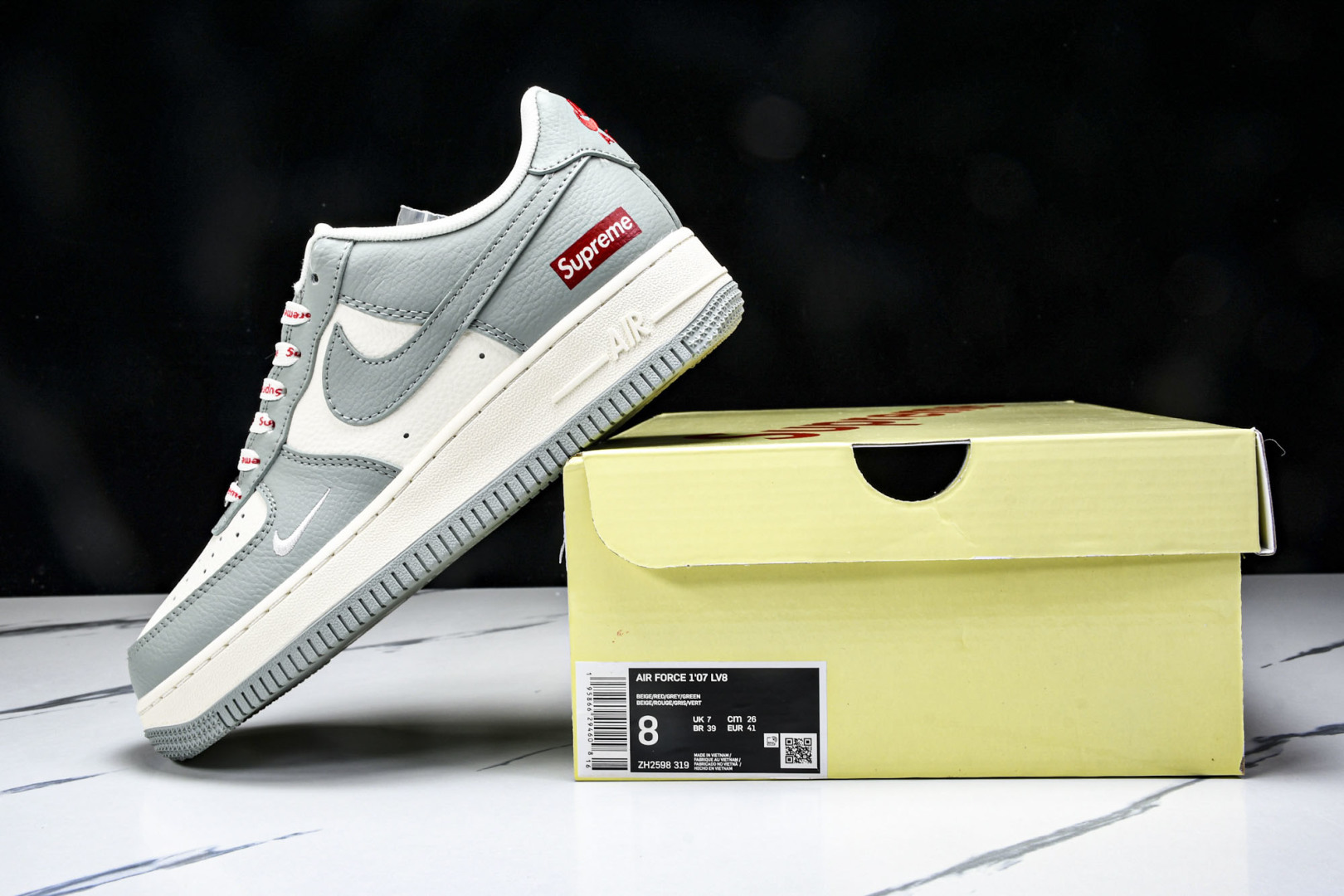 NK Air Force 1'07 Low Supreme联名 穹灰 空军一号低帮休闲板鞋 ZH2598