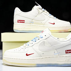 NK Air Force 1'07 Low Supreme联名 双拼米蓝 空军一号低帮休闲板鞋 XX31 NK Air Force 1'07 Low Supreme联名 双拼米蓝 空军一号低帮休闲板鞋 XX31
