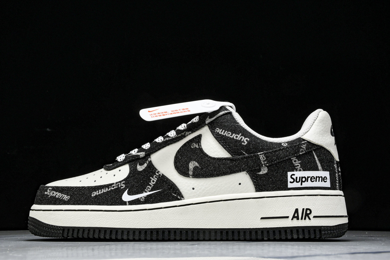 NK Air Force 1'07 Low Sup联名 黑牛仔小白勾 空军一号低帮休闲板鞋 LW9279