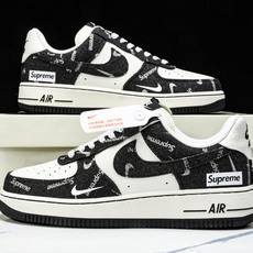 NK Air Force 1'07 Low Sup联名 黑牛仔小白勾 空军一号低帮休闲板鞋 LW9279 NK Air Force 1'07 Low Sup联名 黑牛仔小白勾 空军一号低帮休闲板鞋 LW9279