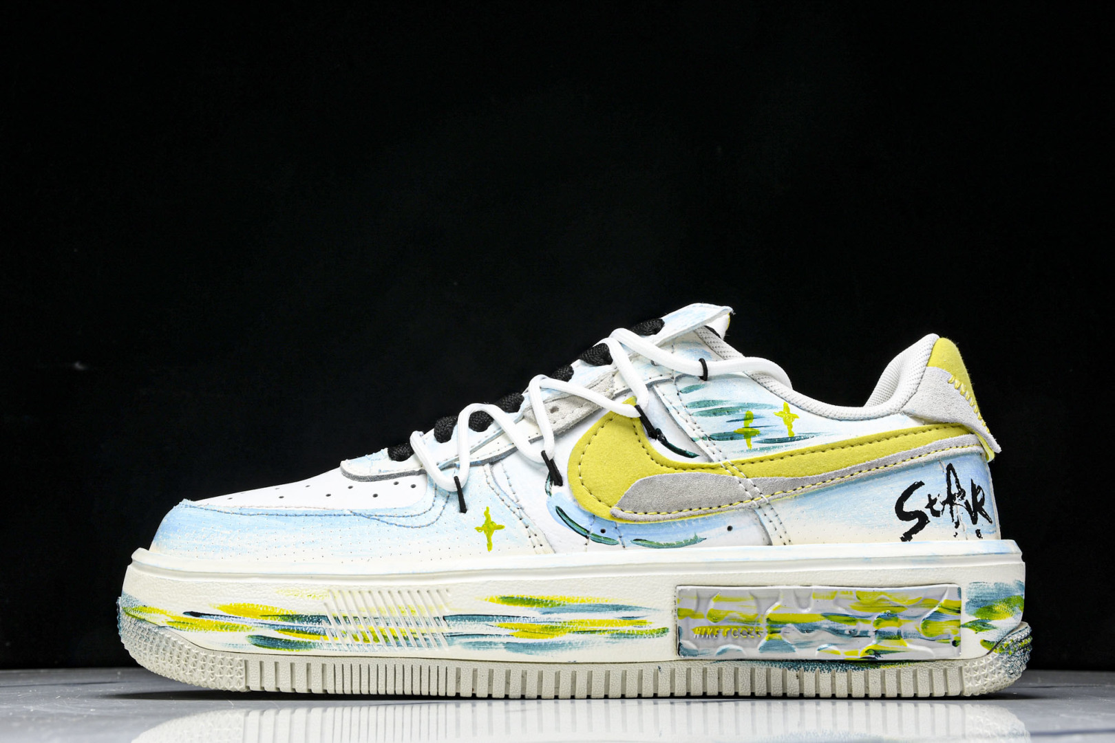 NK Air Force 1'07 Low Y B Stars 手绘涂鸦 黄蓝星星 空军一号低帮休闲板鞋