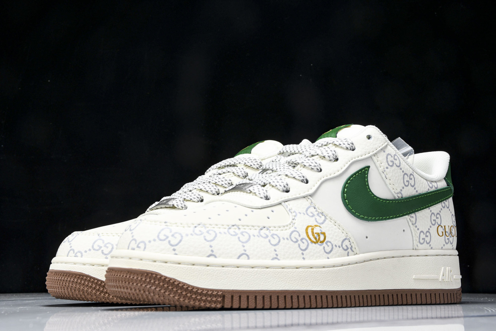 NK Air Force 1'07 Low 古驰联名 棕底绿勾 空军一号低帮休闲板鞋 JJ2508-71