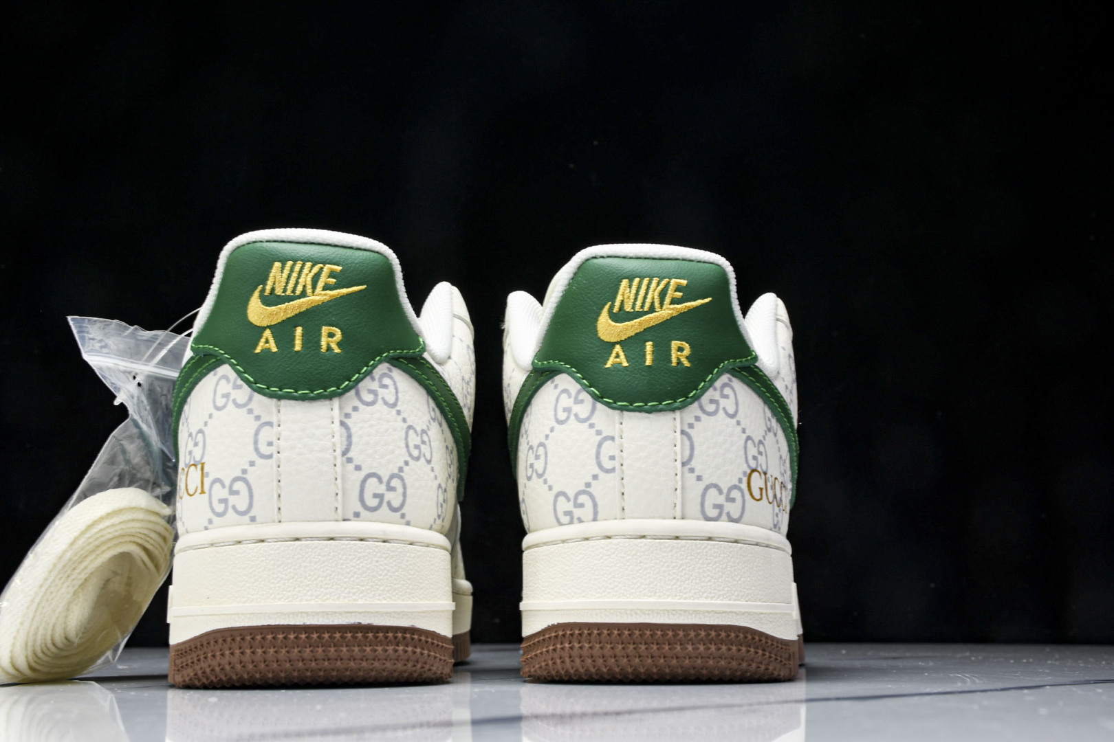 NK Air Force 1'07 Low 古驰联名 棕底绿勾 空军一号低帮休闲板鞋 JJ2508-71