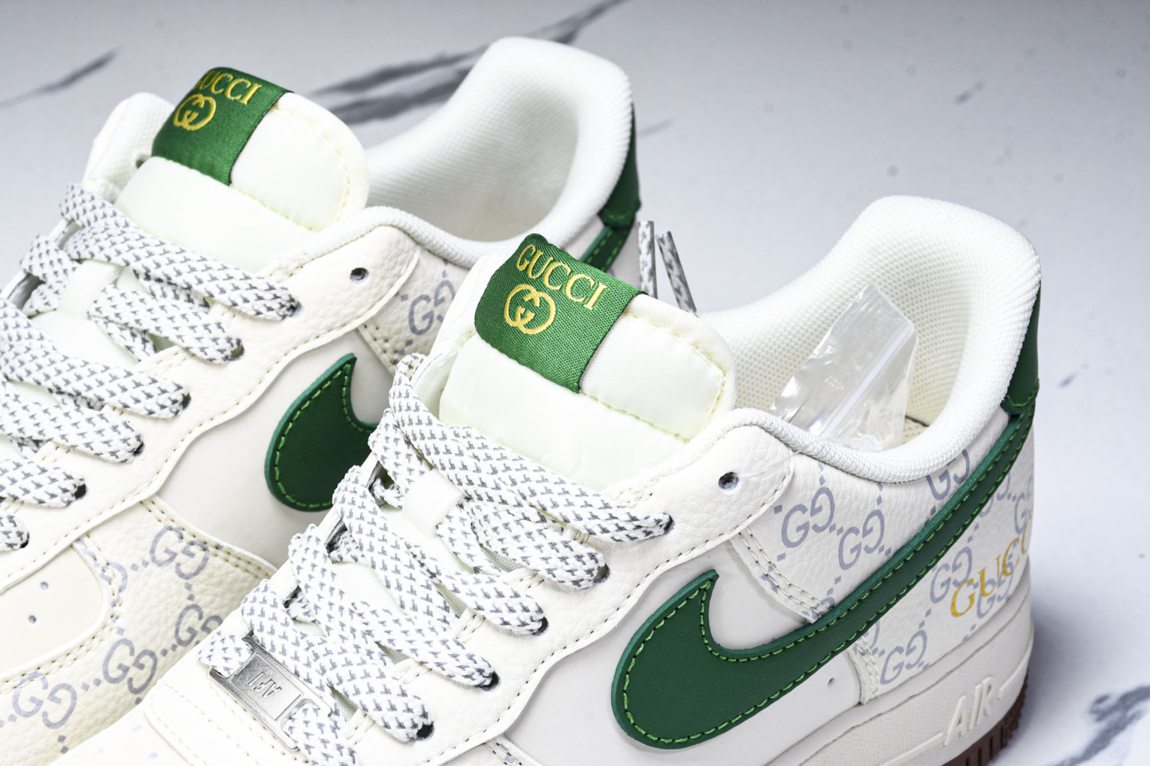 NK Air Force 1'07 Low 古驰联名 棕底绿勾 空军一号低帮休闲板鞋 JJ2508-71