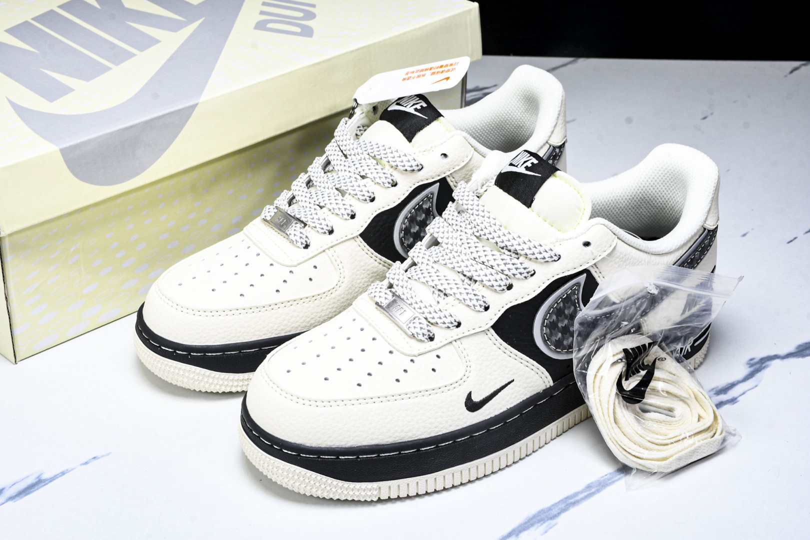 NK Air Force 1'07 Low 联名 双层米黑 空军一号低帮休闲板鞋 XX3168-206 