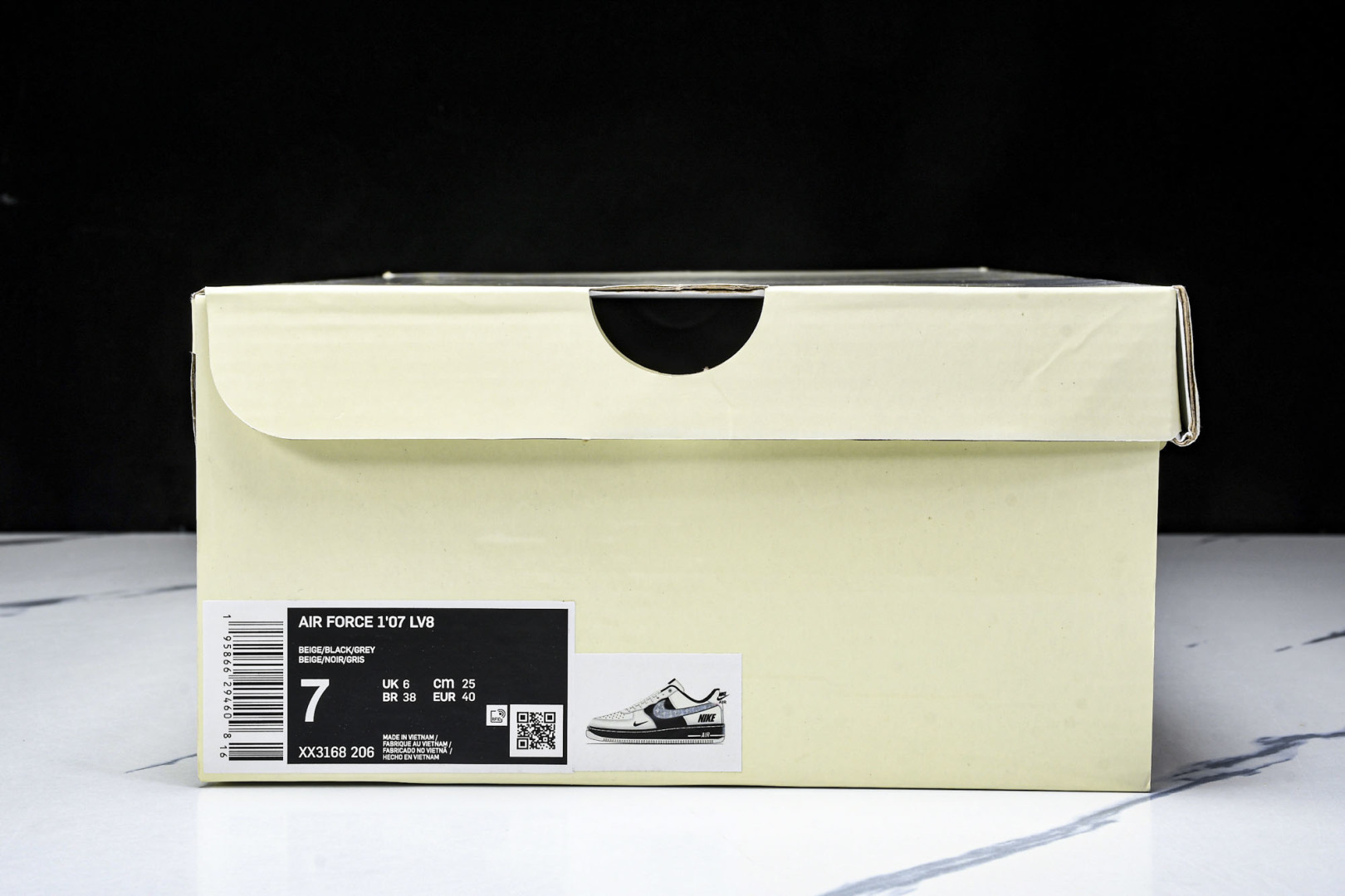 NK Air Force 1'07 Low 联名 双层米黑 空军一号低帮休闲板鞋 XX3168-206 