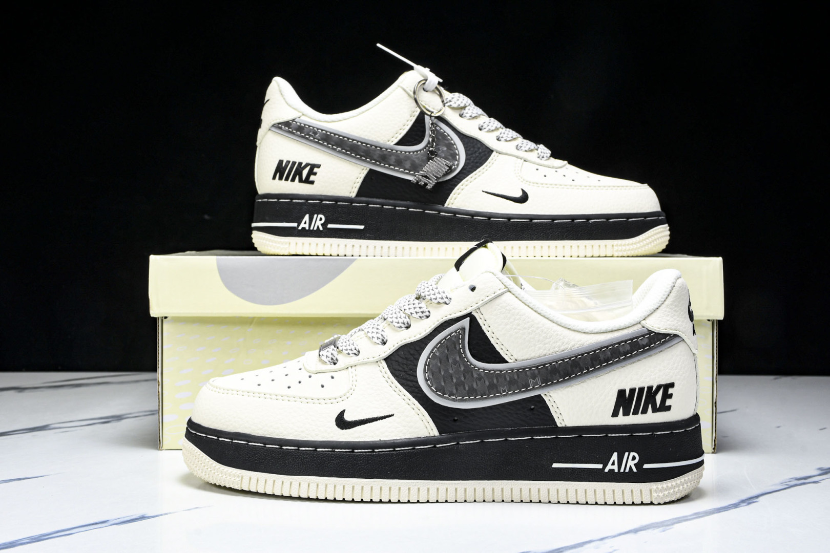 NK Air Force 1'07 Low 联名 双层米黑 空军一号低帮休闲板鞋 XX3168-206 