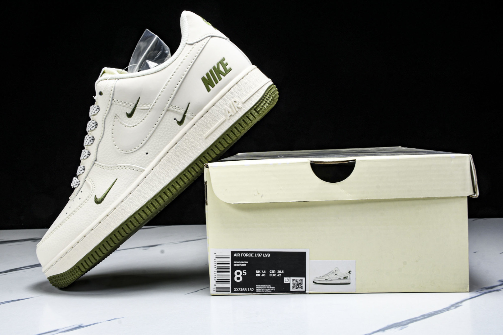 NK Air Force 1'07 Low 耐克联名 绿小三勾 空军一号低帮休闲板鞋 XX3168-18