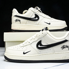 NK Air Force 1'07 Low 斯图西联名 白灰 空军一号低帮休闲板鞋 KK1988-093 NK Air Force 1'07 Low 斯图西联名 白灰 空军一号低帮休闲板鞋 KK1988-093