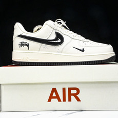 NK Air Force 1'07 Low 斯图西联名 白灰 空军一号低帮休闲板鞋 KK1988-093 NK Air Force 1'07 Low 斯图西联名 白灰 空军一号低帮休闲板鞋 KK1988-093