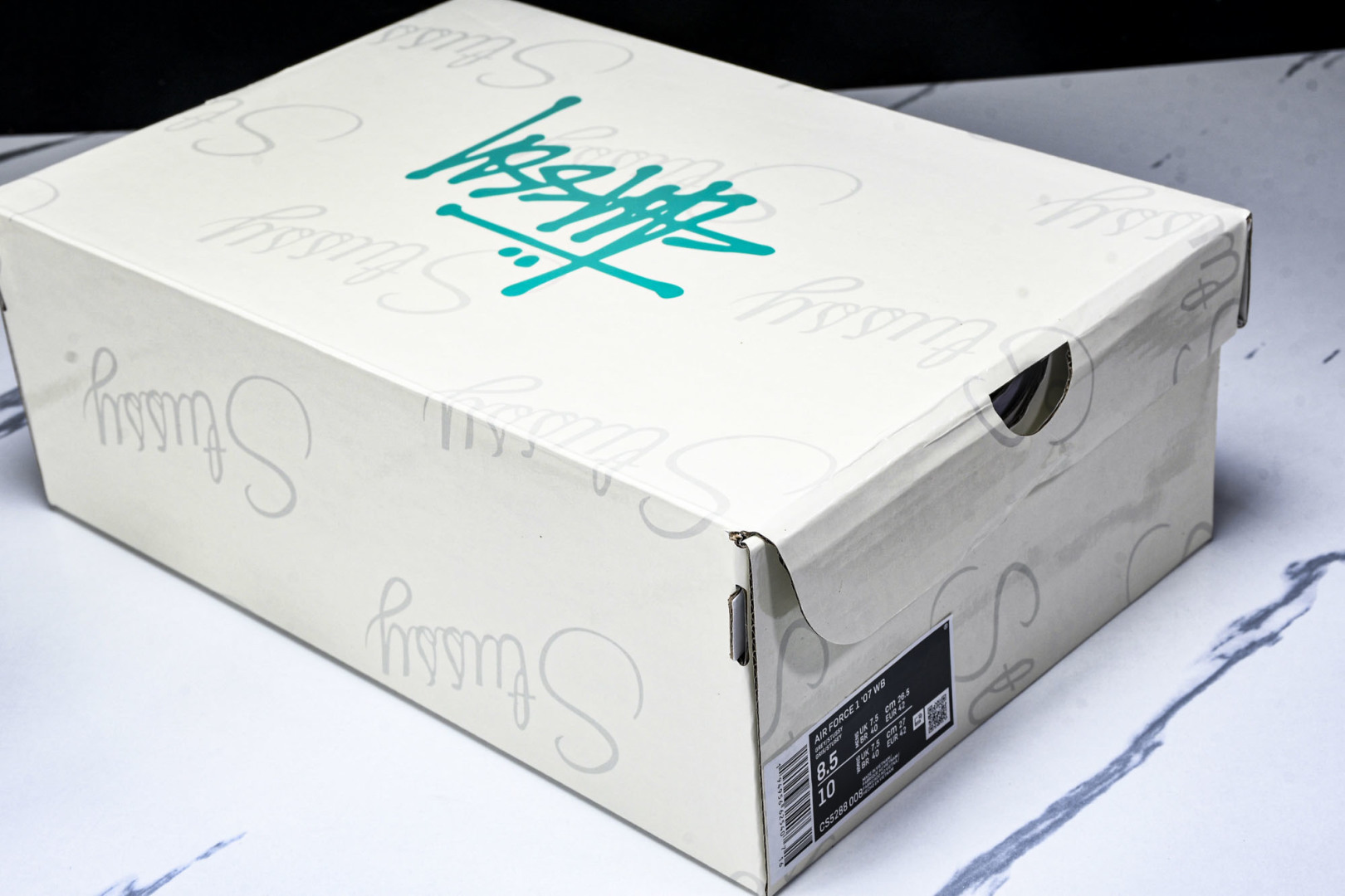 NK Air Force 1'07 Low 斯图西联名 灰勾灰底红标 空军一号低帮休闲板鞋 CS5288