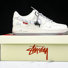 NK Air Force 1'07 Low 斯图西联名 灰银勾 空军一号低帮休闲运动板鞋 XX3168- NK Air Force 1'07 Low 斯图西联名 灰银勾 空军一号低帮休闲运动板鞋 XX3168-