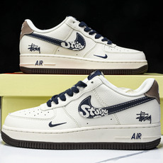 NK Air Force 1'07 Low 斯图西联名 卡通勾 空军一号低帮休闲板鞋 ZH2598-30 NK Air Force 1'07 Low 斯图西联名 卡通勾 空军一号低帮休闲板鞋 ZH2598-30