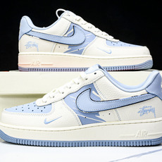 NK Air Force 1'07 Low 斯图西联名 蓝涂鸦 空军一号低帮休闲板鞋 KK1988-09 NK Air Force 1'07 Low 斯图西联名 蓝涂鸦 空军一号低帮休闲板鞋 KK1988-09