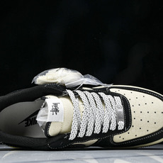 NK Air Force 1'07 Low 斯图西联名 米黑棉麻 空军一号低帮休闲板鞋 XX3168-1 NK Air Force 1'07 Low 斯图西联名 米黑棉麻 空军一号低帮休闲板鞋 XX3168-1